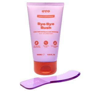 Bye Bye Bush by OYO Hair Removal Cream for Women Private Area, Bikini Line, Inner Thighs & Armpits, Sensitive Skin Formula, 65% Naturally Derived, Fast Acting Aloe Cucumber 5 fl oz