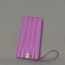 VRURC Portable Charger 10000mAh, Travel Essentials Battery Pack, 5 Output 2 Input Power Bank, Built-in Micro & USB C Cables Phone Charger Compatible with iPhone, Samsung, Android-Purple(1 Pack)