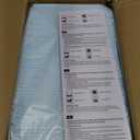 Amazon Basics Leak-Proof Dog and Puppy Potty Training Pee Pads with Quick-Dry 5-Layer Super Absorbent Design, Regular Size 22 x 22 inch, Blue & White, 100 Count