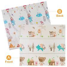 Baby Play Mat, 79 x 71 Inches Extra Large Foldable Play Mats for Babies and Toddlers, Waterproof & Anti-Slip Portable Baby Floor Mat for Tummy Time, Foam Baby Mat for Floor with Travel Bag