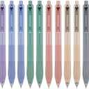 Linbsunne Gel Pens Black Ink Pens for Office 0.5mm Fine Point Pens Smooth Writing Retractable Work Pen (10 count)