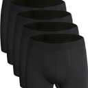 AIRCUTE Men Washable Incontinence Underwear Maximum Absorbency Overnight Leak Proof Protective Boxer Briefs for Bladder Leaks 80ml(2XL,Black)