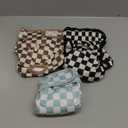 Wegreeco Washable Female Dog Diapers Highly Absorbent Reusable Diapers for Dog in Heat Period Diapers, 3 Pack, Checkerboard Green, Black, Coffee, X-Large