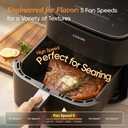 Cosori 9-in-1 TurboBlaze Air Fryer 6 Qt, PFAS-Free Ceramic Coating, 90450F, Precise Heating for Even Results, Air Fry, Roast, Bake, Broil, Dry, Frozen, Proof, Reheat, Keep Warm, 120V, Dark Gray