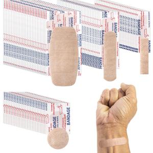 Geiserailie 204 Pcs Bandages for Sensitive Skin, Assorted Sizes Silicone