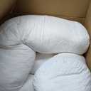 Cheer Collection J Shaped Body Pillow - Down Alternative Full Body Pillow for Side Sleeper, Pregnancy, Neck and Shoulder Support - Zippered Cover