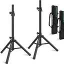 Vondynote Pair of Tripod Speaker Stands Adjustable Height 33.5"- 53.5" Slim Mini Speaker Stand PA DJ Short Speaker Stand with Carry Bags