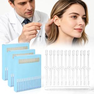 72pcs Sticky Ear Cleaner, Resin Gel Ear Stick, Earwax Removal Adhesive Swabs, Reusable Adhesive Ear Cleaning Sticks with Soft Flexible Tip, Gentle Ear Cleaner Tool