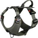 ICEFANG Dog Strap Harness with 4 x Metal Buckles,for Large Sized Dog,K9 Vest,Y-Shape Chest,Adjustable Pet Harness,No-Pull Front Leash Clip (Large (Pack of 1), Green)