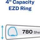 Avery Durable View 3 Ring Binder, 4 Inch EZD Rings, 1 White Binder (09801)