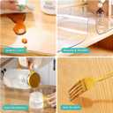 60 Inch Round Clear Plastic Dining Room Tablecloth Protector Vinyl PVC Furniture Table Protector Cover 1.5mm Thick Water Heat Resistant Office Desk Top Cover Coffee Dinner Bar Table Pad