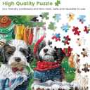 300 Piece Puzzles for Adults,Cute Dogs Jigsaw Puzzle for Adults Kids Seniors,Recycled Cardboard Dogs Large Piece Puzzle 300 Piece,Family Activity Great Gift for Family Friends 20.5 * 15 in