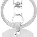 10 x A-Z Stainless Steel Letter Keychain - Alphabet Initial Key Ring for Men Women, Purse or Car Charm