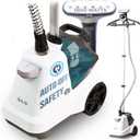 SALAV Heavy Duty Smart Auto Shut-off Commercial Full-Size Garment Steamer, Beeping Alert when Water Runs out, Foot Pedal Control, XL 3L (101.5 oz) Tank, 1800 watts, 90+min of Continuous Steam, White