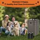 Dog Poop Trash Can Outside, 5L/1.3Gal Metal Dog Waste Trash Can with Lid, Foot Pedal, Pet Waste Container with 40 Bags, Poop Bucket with Lid Soft Close for Pet, Brown