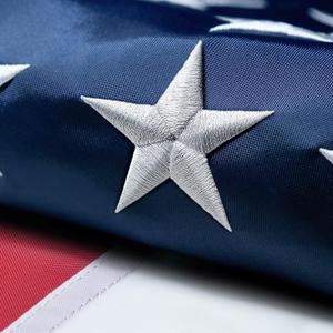 American Flag 2x3 FT Outdoor, Heavy Duty High Wind US Flag, Embroidered Stars, Sewn Stripes, Brass Grommets, Indestructible Tough USA Flags Suitable for Outside