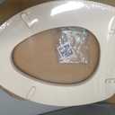 Mayfair Padded Toilet Seat, Cushioned Soft Vinyl over Wood Core Seat, Secure Hinges, Easy Clean, Made in USA, Elongated, Bone