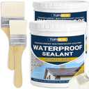 Waterproof Sealant 70oz Clear, TUFINEIN Transparent Waterproof Coating Water-Based Invisible Agent Roofs, Walls, Garden, Terraces Indoor & Outdoor