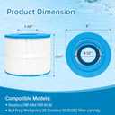 2-Pack PBF40M Spa Filter Replacement, 10-00282 Hot Tub Filter, Bull Frog Spas Compatible with Pleat co PBF40 PBF40-M, Well Spring 30 Coreless