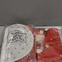 Honoson 8 Pcs Christmas Black Santa Claus Shower Curtain Set with Rugs and Kitchen Towels African American Christmas Bathroom Decor Black Santa Claus Shower Curtain Decorations Xmas Farmhouse Gifts