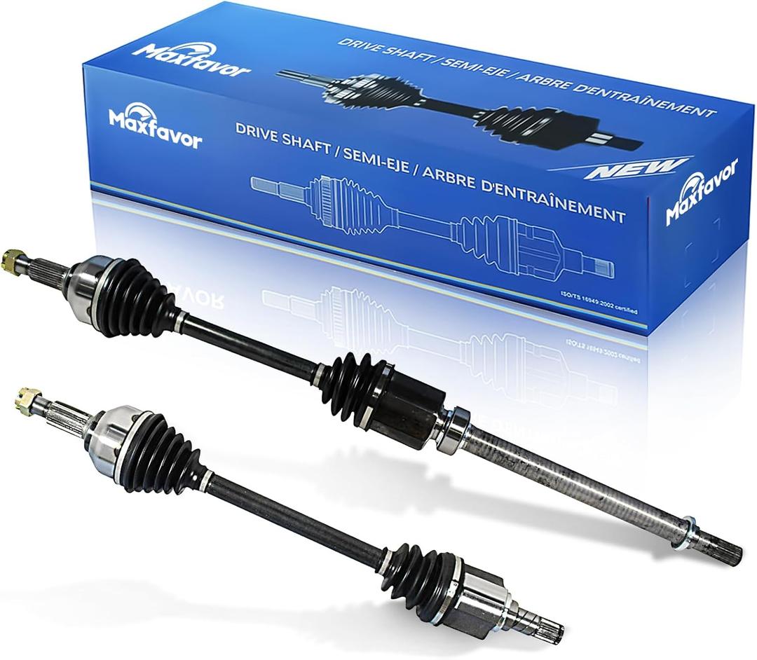 Maxfavor CV Axle Front fit for Ford Fiesta 2018 2017 2016 2015 2014 2013 2012 2011, S SE Titanium Sedan Hatchback, Automatic Trans L4 1.6L FWD CV Joint Axle Shaft Assembly Front Driver Passenger Side