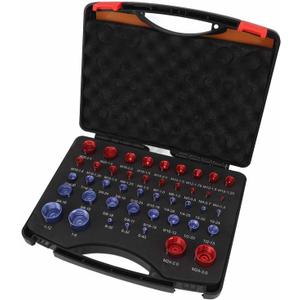 Nut And Bolt Thread Checker, Bolt Size And Thread Gauge Nuts And Bolts Assortment Kit 44pcs Nut And Bolt Checker Set Inch Metric Bolts And Nuts Kit for Measuring Thread Pitch