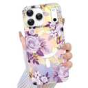 TEAUGHT for iPhone 17 Pro Case Rose Iridescent, Purple