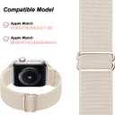 Stretchy Nylon Band Compatible with Apple Watch Band 38mm 40mm 41mm 42mm 44mm 45mm 46mm 49mm Women Men, Adjustable Sport Elastic Replacement Strap for iWatch Series 10 9 8 7 6 5 4 3 2 1 SE