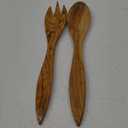 Tramanto Olive Wooden Salad Server Set, 12 inch Long Wood Pair - Tuscan Design