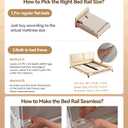 60” Baby Bed Rail Guard for Toddlers,Extral Tall Toddler Bed Rails 1-Side
