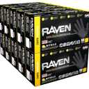 10 Pack SAS Safety 66519 Raven 6 mil Black Nitrile Disposable Gloves - X-Large (100 Gloves per Box)