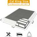 LUMUNANCE Cal King Box Spring 9 Inch, Heavy Duty Metal Box Spring California King Size Bed Base, Mattress Foundation with Fabric Cover, Easy Assembly