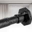 ALLZONE Tension Shower Curtain Rods No Drilling, 29 to 85 Inches, Spring Loaded Curtain Rods for Windows, Adjustable Shower Rod for Bathroom, Heavy Duty Tension Rod Fits Various Wall Types, Black