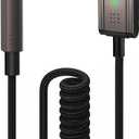 LOKUKA Bluetooth 5.3 to Aux Adapter for Car, USB to TRS 3.5mm Receiver - Adds Bluetooth to Car, Speaker, Home Stereo Audio for Hands-Free Calls, Voice Navigation, Phone Music - Brown