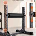 Bulgarian Split Squat Stand, 500LBS Capacity Adjustable Single Leg Squat Roller Stand with 9 Roller Heights for Squats, Leg Lunges, Lower Body Training for Home Gym