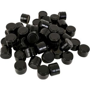 Non-Stick Silicone Wax Containers 150PCS 2ML Multi Use Storage Jars Cream Emulsion Bottles (All Black)