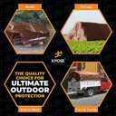 18' x 24' Super Heavy Duty 16 Mil Brown Poly Tarp Cover - Thick Waterproof, UV Resistant, Rip and Tear Proof Tarpaulin with Grommets and Reinforced Edges - by Xpose Safety