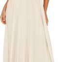 PRETTYGARDEN Womens Spaghetti Strap Maxi Dresses 2026 Summer Casual Sleeveless Smocked Boho A Line Long Flowy Beach Sundress, Small
