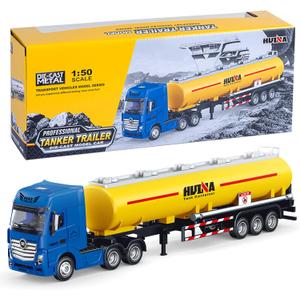 Tanker Trailer Vehicles Toys,1:50 Scale Diecast Site Tanker Truck, Toy Trucks for Kids