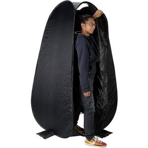 Fotodiox Collapsible Portable Indoor/Outdoor Changing Room - Black, 6'4" Tall, 3'6"x3'6" Base, Pop-up Dressing Tent