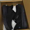 FitVille Extra Wide Men Slippers Slip-on Diabetic Shoes for Men Non Slip House Slipper for Flat Feet Pain Relief Neuropathy (Black, 9.5)