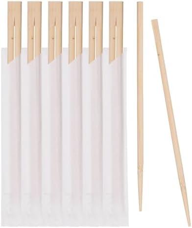 Prestee 50 Pairs Disposable Wooden Chopsticks - Individually Wrapped for Hygiene - 8-Inch Wood Chopstick - Utensils for Sushi, Noodles, and Takeout - Smooth, Splinter-Proof Design