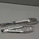 TACGEA Stainless Steel Kitchen Tongs, Silicone Non-slip Grip, Locking Grilling Food Tongs Set of 2, 9-inch & 12-inch