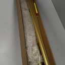 Industrial Pipe Clothing Rack, Heavy Duty Metal Clothes Rack with Double Rods, Freestanding Garment Rack for Bedroom Boutique Retail Use (Gold) (Single)