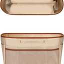 GIVLEFLY Medium Tote Handbag & Purse Organizer Insert with Zipper, Multiple Pockets and Handle, Lightweight Bag OrganizerBeige