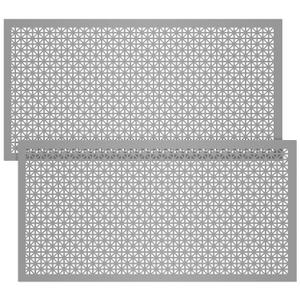 2 Pcs Decorative Aluminum Sheet Metal Union Jack Pattern 12 x 24 Inch Perforated Metal Panels 0.02 Inches Thick Decorative Panels Perforated Mesh Aluminum Sheets for Indoor Outdoor