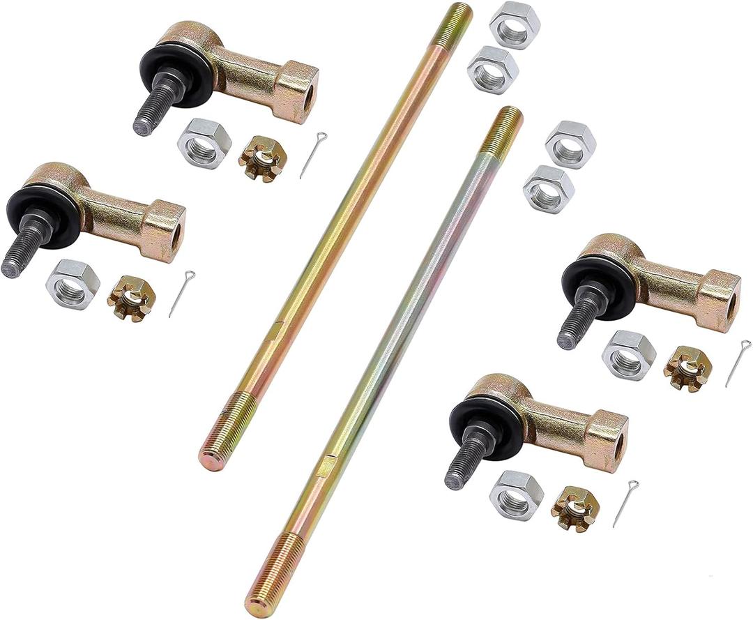 Tie Rod Ends Kit, Compatible With 1999-2008 Honda Sportrax 400, 2009-2014 Honda Trx400X, Ball Joint Set, ATV UTV Part Accessories, 2 Tie Rods and 4 Tie Rod Ends