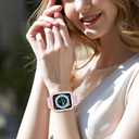 CRIS-BAND Bumper Bands Compatible with Apple Watch Band 45mm 44mm 42mm 41mm 40mm 38mm for Women Men, Water Shock-Proof Strap for iWatch Apple Watch Band with Case for Series 9 8 7 6 SE 5 4 3 2 1 (Jelly-Pink)