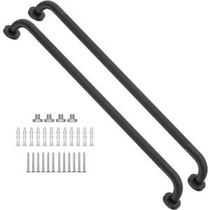 2 Pack 32 Inch Anti Slip Shower Grab Bar Oil Rubbed Black 1.25" Diameter, Munzong Bathroom Grab Bar, Knurled Bathroom Balance Bar,Safety Hand Rail Support Handicap Elderly Senior Assist Bath Handle