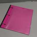 INFUN Telescoping 3 Ring Binder, Portable Plastic 0.75 inch 3 Ring Binder with Telescoping Spine and Foldable Front Cover Holds 8.5" x 11" Paper for School,Office and Homes-Pink